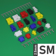 SM 2.5mm Plug + Socket + Crimps Colour 2-6p Crimp Connector W2W (JST SM Style)