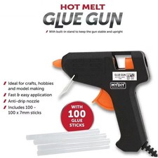 Hot Melt Mini Glue Gun Electric with 100 Glue Sticks Hobby Craft DIY Xmas Gift 0.07 per stick