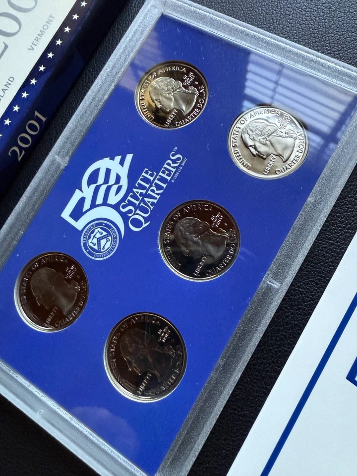 2001 UNITED STATES MINT 50 STATE QUARTERS PROOF SET WITH COA IN OGP - Image 2 of 3