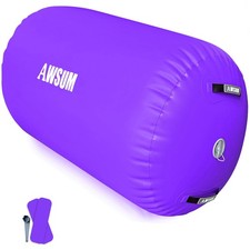 1 PCS Gymnastics Barrel Air Roller Inflatable Tumbling Mat Back Handspring Tr...