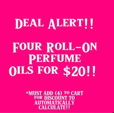 4/$20 PERFUME OILS OVER 500 PERFUME OIL SCENTS 4/$20