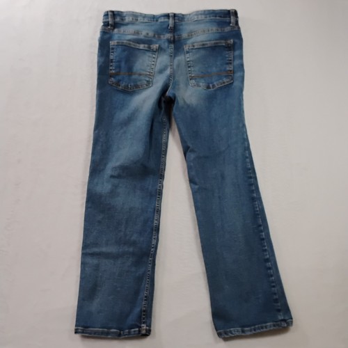 Cat and Jack Boy's Blue Jeans Size 16 Husky Stretch Pants Drawstring Waist Faded - Picture 2 of 11