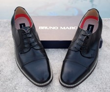 Bruno Marc Prince-6 Black Classic Oxford Men's Size 9 Lace-Up Dress Shoes, NEW