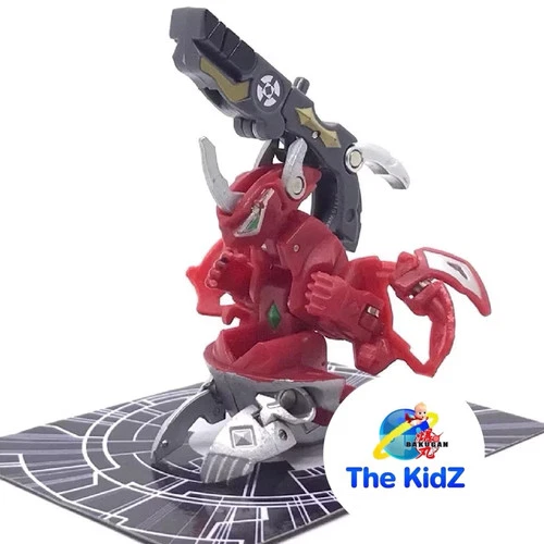 Bakugan B2 Mechtanium Surge Pyrus Titanium Dragonoid & Sonicanon BakuNano Rare !