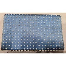 Blue Vintage Beaded Clutch with Flap Closure