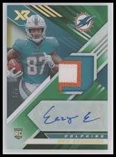 2022 Panini XR Rookie Swatch Auto Glove Platinum #/5 Erik Ezukanma #RSA-EE