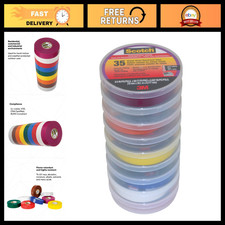 Electrical Tape Rainbow Pack - 3/4" x 66ft, 9 Colorful Rolls for DIY  Repairs