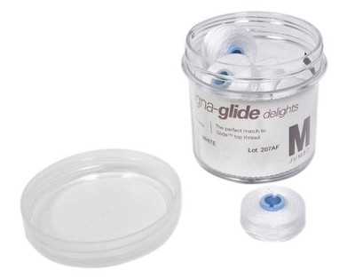 MagnaGlide Delights Poly Style M Prewound Bobbins White Sewing Thread Craft