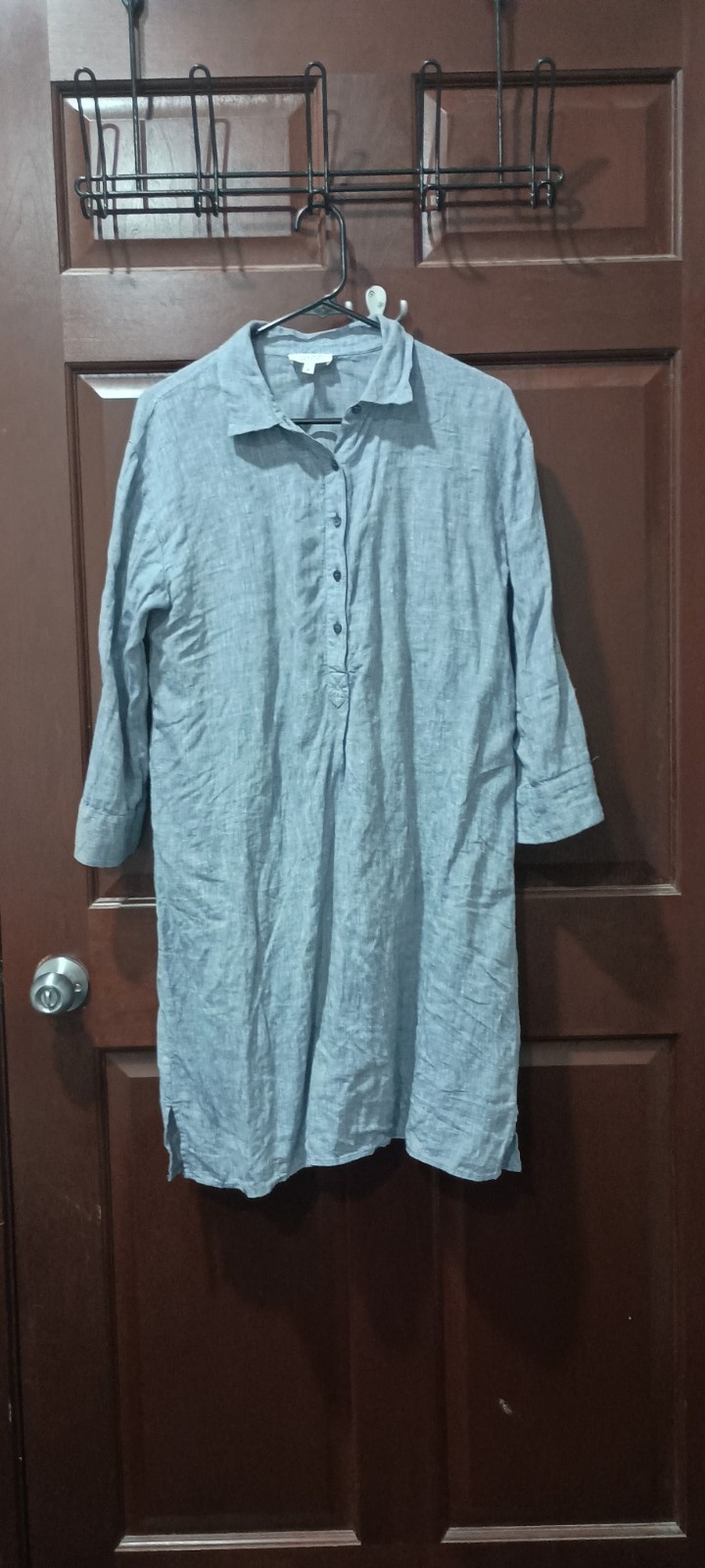 Haven 100% Linen Blue Tunic/Dress Size S