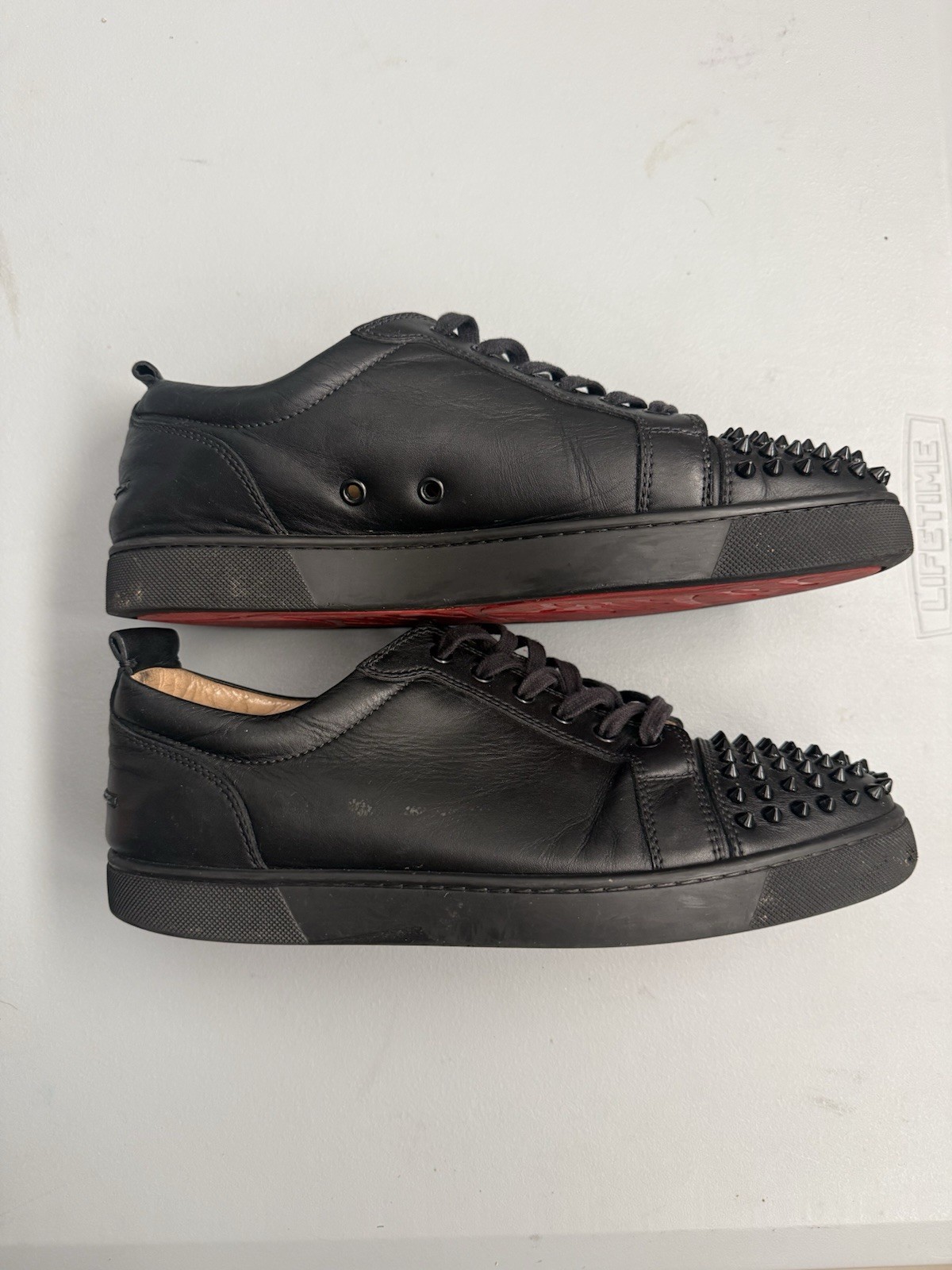 Christian Louboutin Louis Orlato Flat Spikes (Black/B… - Gem