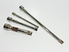 Snap-On Tools USA 4pc Mixed Chrome Extension Set Lot - FXK11, TMXK60, FXK8, SXK5