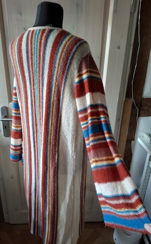 Strickmantel, Long Cardigan, L, 42, Bunt, Rainbow - Bild 2 von 4