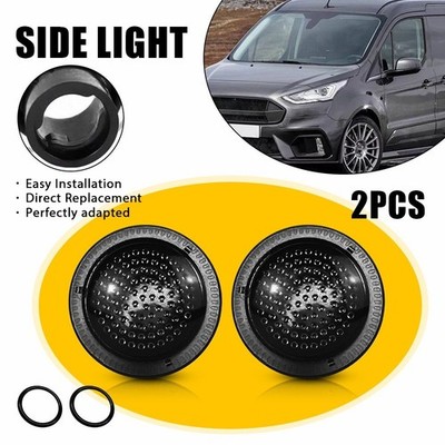 2PCS Smoke Side Fender Marker Repeater Lights For 2010-2021 Ford Transit Connect
