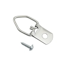 100 Pack Small D-Ring Steel Picture Hangers with Screws Picture Frames Picture