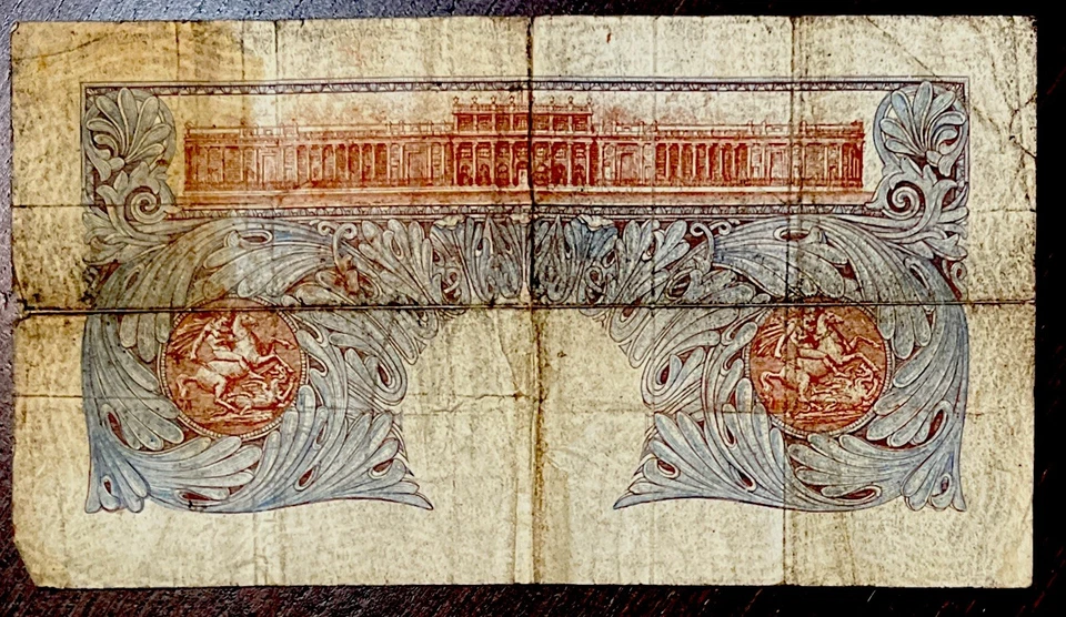 Billete de una libra emisión de emergencia del Banco de Inglaterra 1940 (emisión Peppiatt) (1) Foto 2 de 2