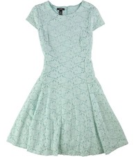 Alfani Womens Lace A-line Dress