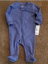 Baby Boys Carter's Embossed Camping Fleece Sleeper Pajama Set Size 6 Months NWT