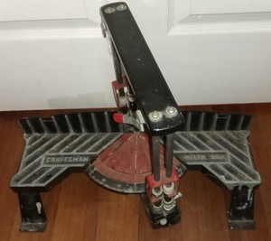 SEARS CRAFTSMAN Steel MITER BOX Tool Woodworking Carpenter Model # 881.36305 GC