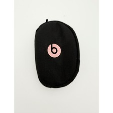 Beats by Dr Dre Headphones Soft Carrying Case Pouch Black Pink Logo Zip Closure