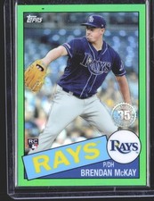 Brendan McKay 2020 Topps Chrome 1985 Topps Baseball Green Refractor SN #/99