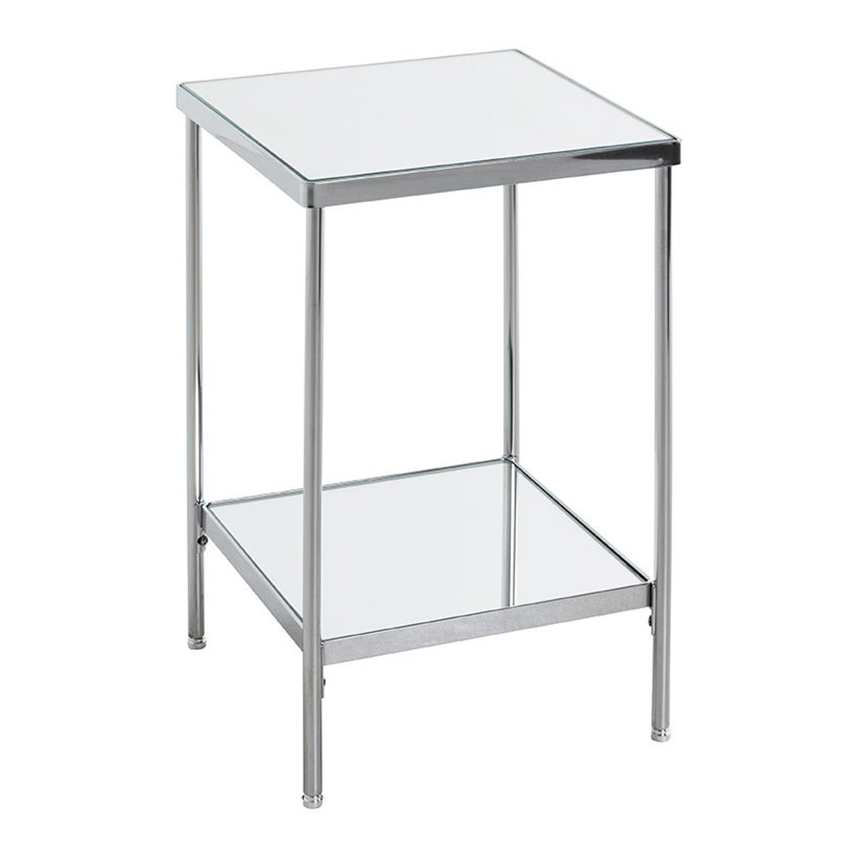 Table d'Appoint Palace 46cm Chrome pour Gagner de la Place avec Élégance au Salon