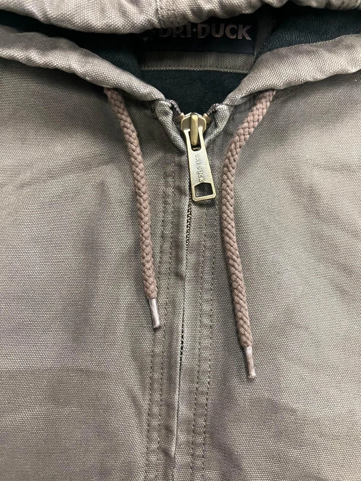 Chaqueta Dri Duck Para Hombre Tabaco Cheyenne Lona Resistente Capucha Trabajo (S05) Foto 4 de 4