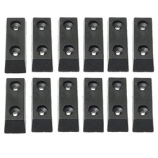 Rubber Feet Bumpers 12pcs Black Rectangular Rubber Feet Bumpers Cabinets Furn...