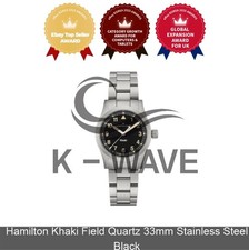 Hamilton Khaki Field Quartz 33mm Stainless Steel Black Express