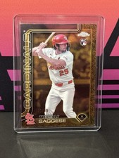 2025 Topps Gilded Thomas Saggese Rookie Gold Refractor /99 Cardinals