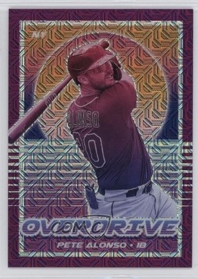 2021 Panini Chronicles Overdrive Purple Mojo Prizm 96/99 Pete Alonso #22 1u5y