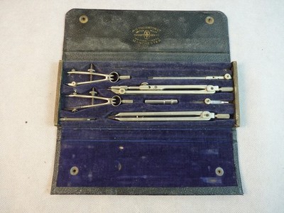 GEHÄUSE VINTAGE A.G THORNTON ''TECHSET'' ZEICHNER TECHNISCHE ZEICHNUNGSINSTRUMENTE