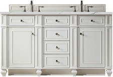 James Martin Vanities 157-V60D-FENC Bristol 60" - White