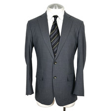 Brooks Brothers BrooksCool Wool Blend Regent Partially Lined Gray Sport Coat 38R