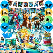 112 Zelda Party Supplies Zelda Birthday Party Decoration Balloons Plates Banner