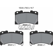 Textar 2642001 Bremsbelagsatz für TOYOTA YARIS P21 PA1 PH1
