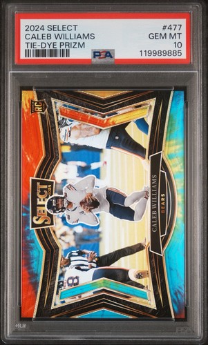 2024 Select Football CALEB WILLIAMS TIE DYE FIELD LEVEL PSA 10 ROOKIE RC /25