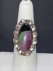 Vintage Native American Sterling Silver Jasper Ring - Size 7