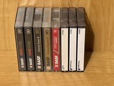 8x Audio Kassetten: BASF Chrome Maxima II,Super II,Ferro Extra,TDK CDing 90 min.