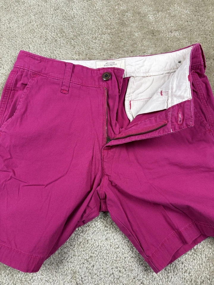 Pantalones Cortos Hollister Beach Prep Fit Rosa Algodón Elástico Talla 30 Preppy Beach B323 Foto 2 de 4