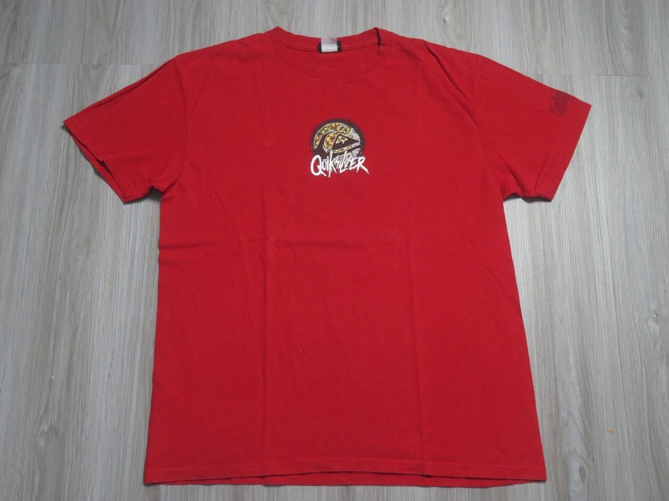 Camisa De Colección Quicksilver Talla Grande Hombres Usada Logo Grande Floral Monopatín Foto 2 de 4