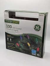 GE 100 LED Miniature Christmas Tree Lights Energy Smart Multi Green NEW