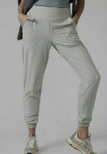 Athleta Brooklyn Lined Textured Jogger Womens Sz 4 Serpentine Coast Gray Workout