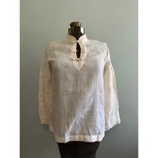Lauren Ralph Lauren cream linen tunic size S petite