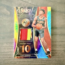 Panini 2019-20 Select Cam Reddish Rookie Tie-Dye Prizm MEM #DS-CRD /25 Hawks