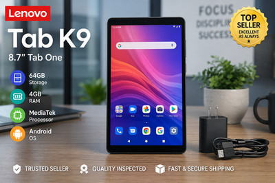 Lenovo Tab K9 8.7'' Tab One 64GB Storage 4GB RAM Grey MediaTek Android ZAF00067US