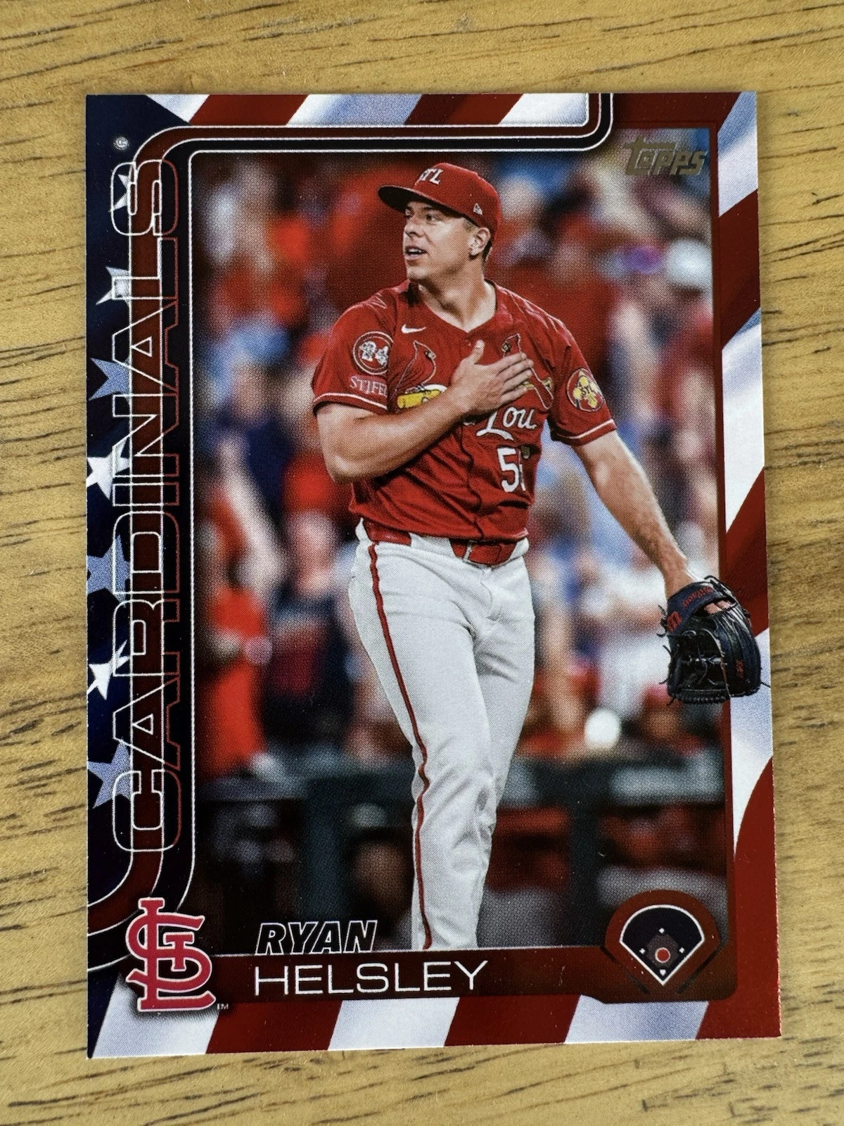 2025 Topps Series 1 Ryan Helsley Independence Day /76 St Louis Cardinals #241