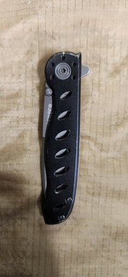 Gerber 4660113B Black Aluminum Handle Combination Edge Drop Point Pocketknife