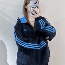 Adidas 90s Baby Blue Three Stripes Hoodie Jumper
