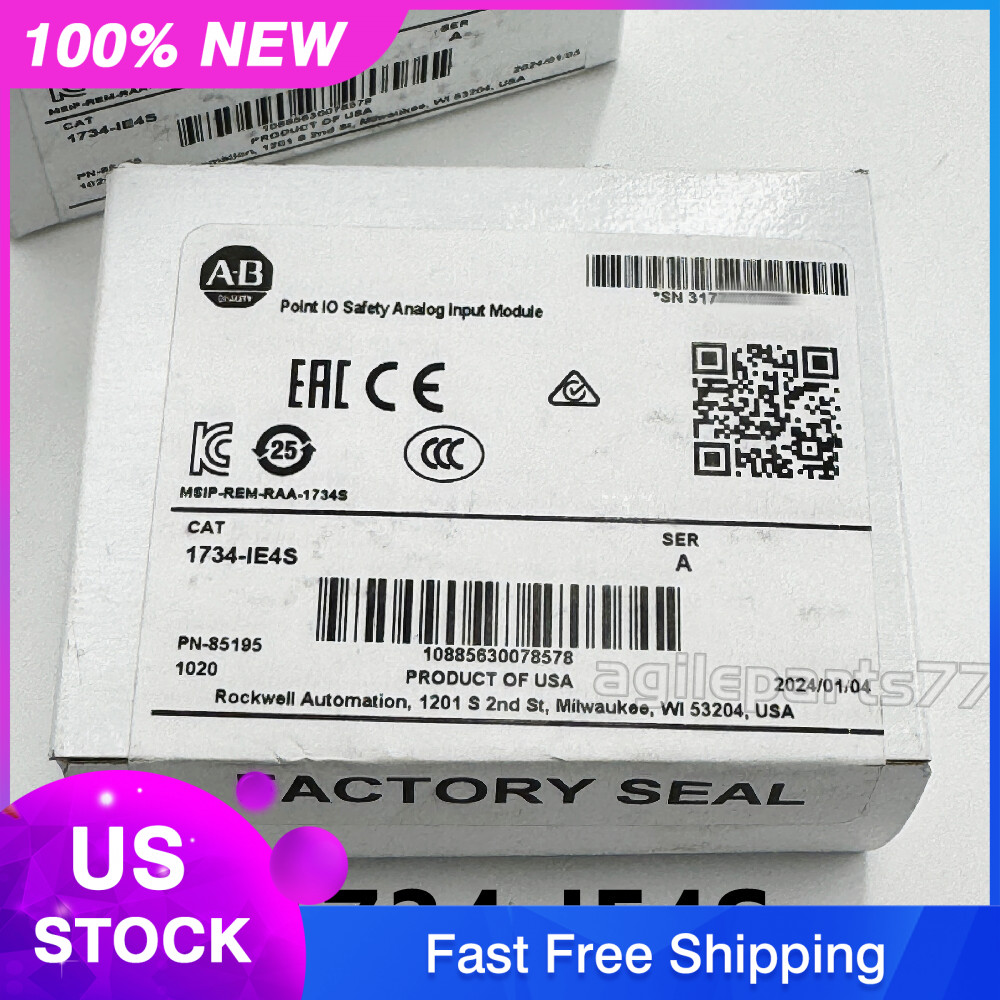 1734-IE4S Allen-Bradley Guard I/O Safety 4-Channel Analog Input 2024 New Sealed