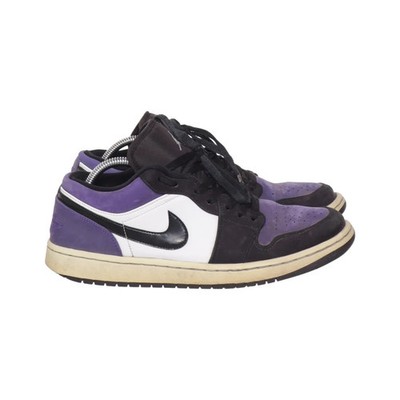 Nike Air Jordan, Sneaker, Größe: 45, 1 Low Court Purple, Lila/Schwarz/Weiß #OuA